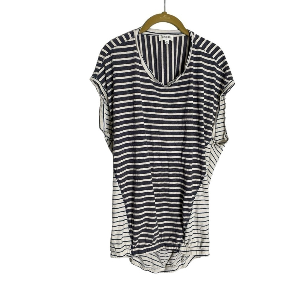 Umgee Blue Gray Oversized Tunic Top Medium